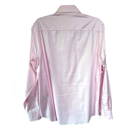 Bugatchi Uomo Men’s Lux Pink Dress Shirt, Size 15 34/35 EUC - Picture 4 of 13